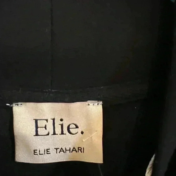 Elie Tahari Black Cowlneck Gold Zippers Sweater Size Small NWT - Picture 4 of 7